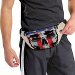 American Patriotic Skull Print Fanny Pack
