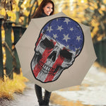 American Patriotic Skull Print Foldable Umbrella