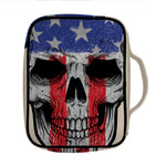 American Patriotic Skull Print Front Pocket Bible Bag