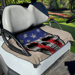 American Patriotic Skull Print Golf Cart Seat Cover