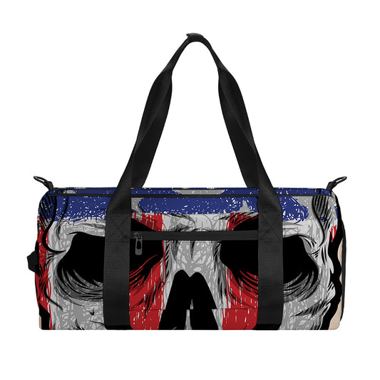 American Patriotic Skull Print Gym Bag