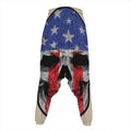 American Patriotic Skull Print Hammer Pants