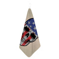 American Patriotic Skull Print Hand Towel