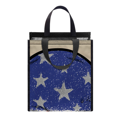 American Patriotic Skull Print Insulated Lunch Tote