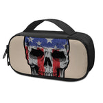 American Patriotic Skull Print Insulin Cooler Travel Case