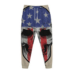 American Patriotic Skull Print Jogger Pants