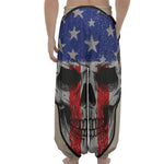 American Patriotic Skull Print Lantern Pants