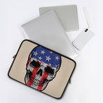 American Patriotic Skull Print Laptop Sleeve