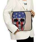 American Patriotic Skull Print Laptop Sleeve