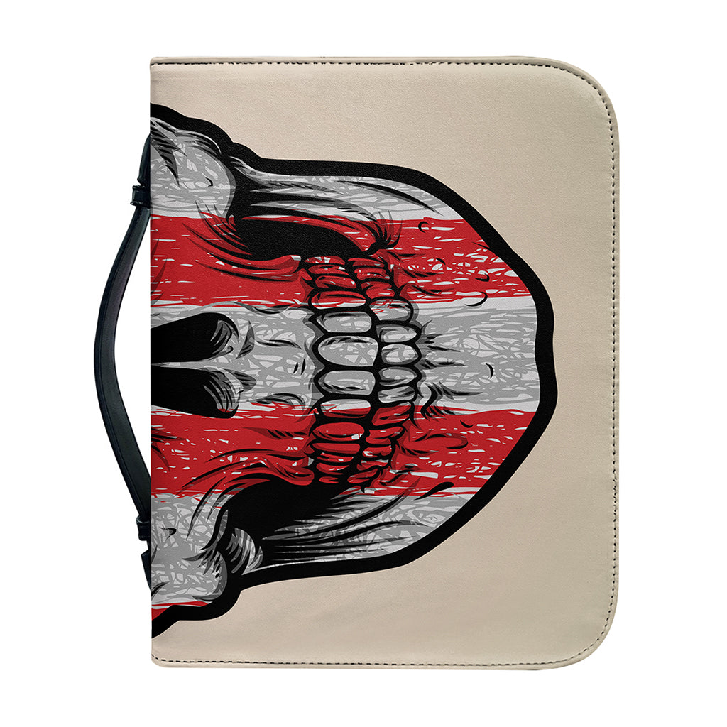 American Patriotic Skull Print Leather Bible Cover