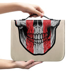 American Patriotic Skull Print Leather Bible Cover