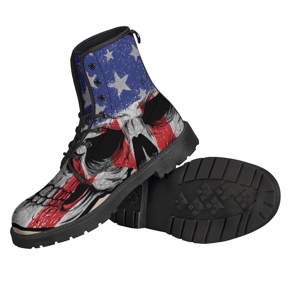 American Patriotic Skull Print Backpack