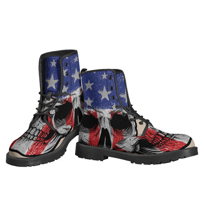 American Patriotic Skull Print Backpack