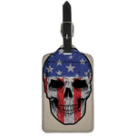 American Patriotic Skull Print Luggage Tag