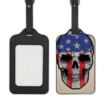 American Patriotic Skull Print Luggage Tag