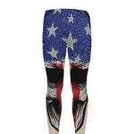 American Patriotic Skull Print Men's leggings