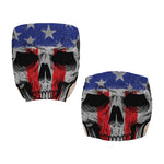 American Patriotic Skull Print Office Chair Cover