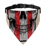 American Patriotic Skull Print Over The Collar Dog Bandana