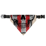 American Patriotic Skull Print Over The Collar Dog Bandana