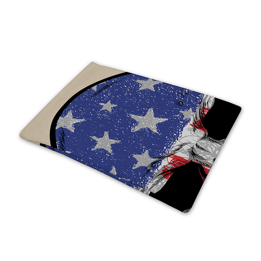American Patriotic Skull Print Pet Cooling Mat Cover