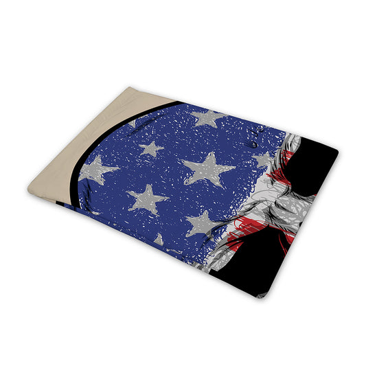 American Patriotic Skull Print Pet Cooling Mat Cover
