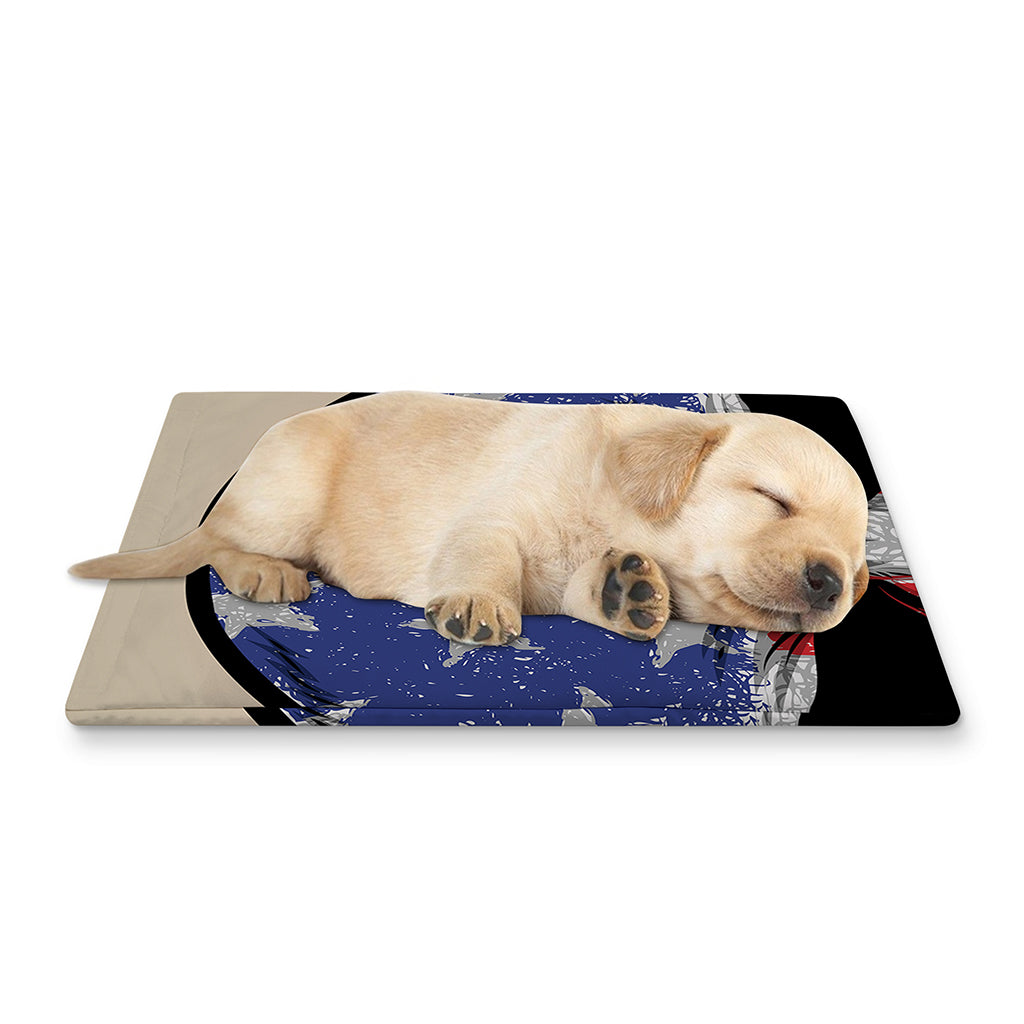 American Patriotic Skull Print Pet Cooling Mat Cover
