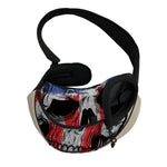 American Patriotic Skull Print Pet Sling Carrier