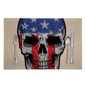 American Patriotic Skull Print Placemat