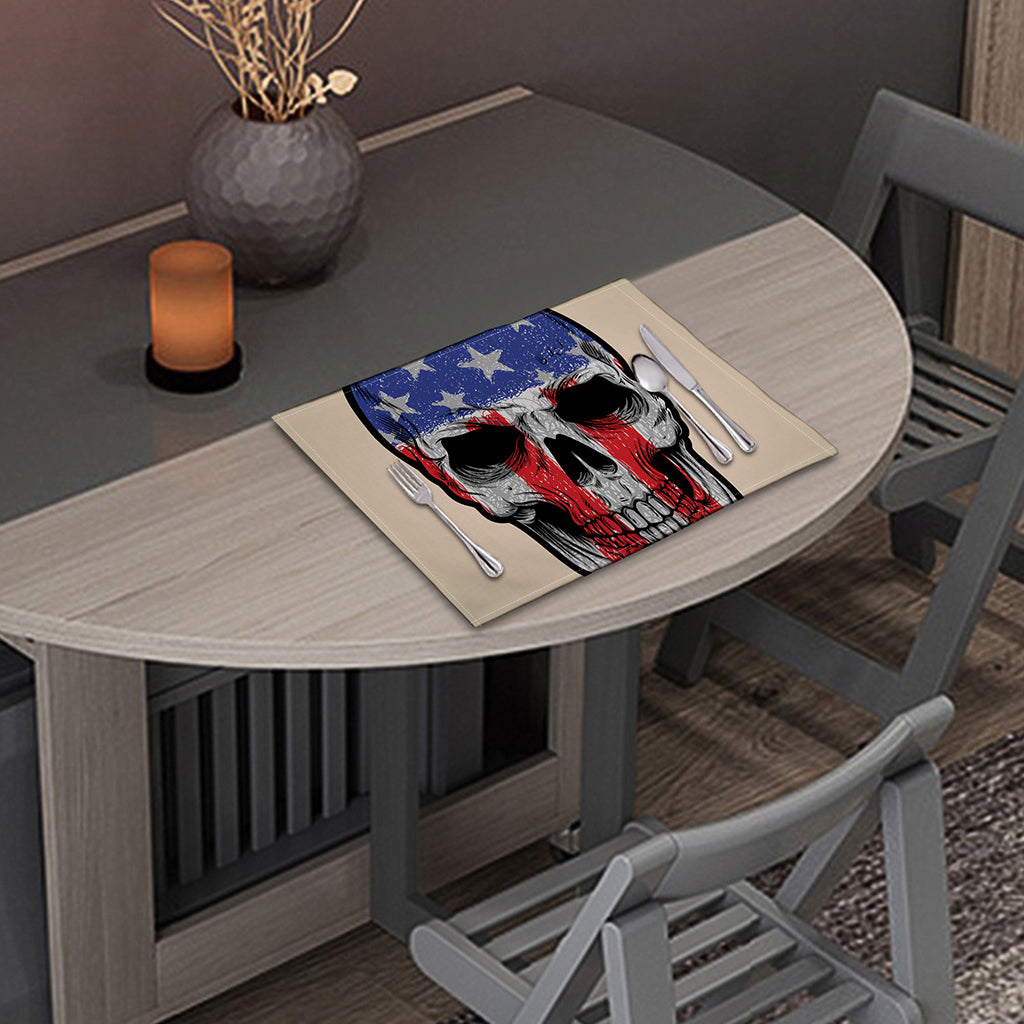 American Patriotic Skull Print Placemat