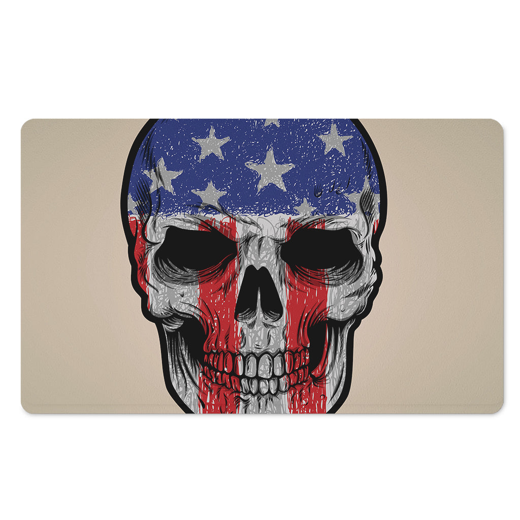 American Patriotic Skull Print Polyester Doormat