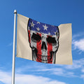 American Patriotic Skull Print Polyester Flag