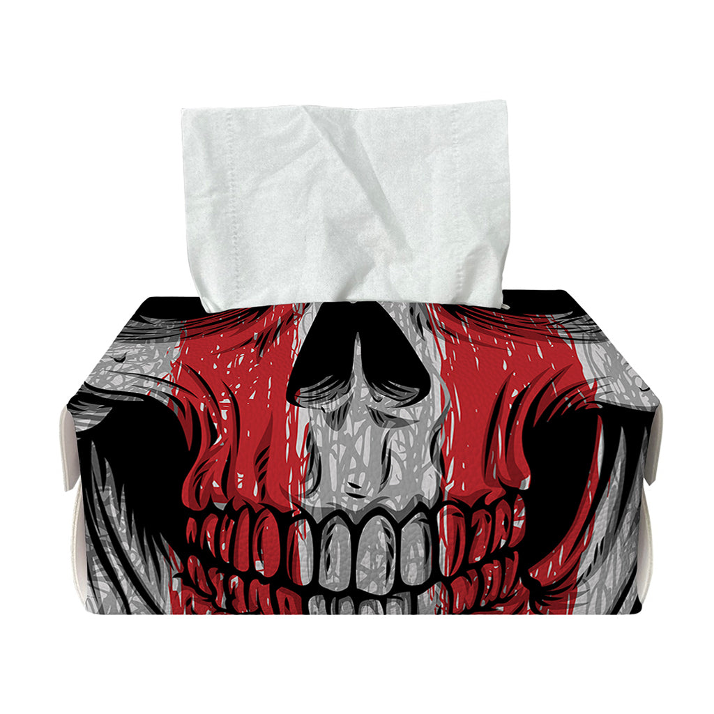 American Patriotic Skull Print Rectangle Tissue Box Cover