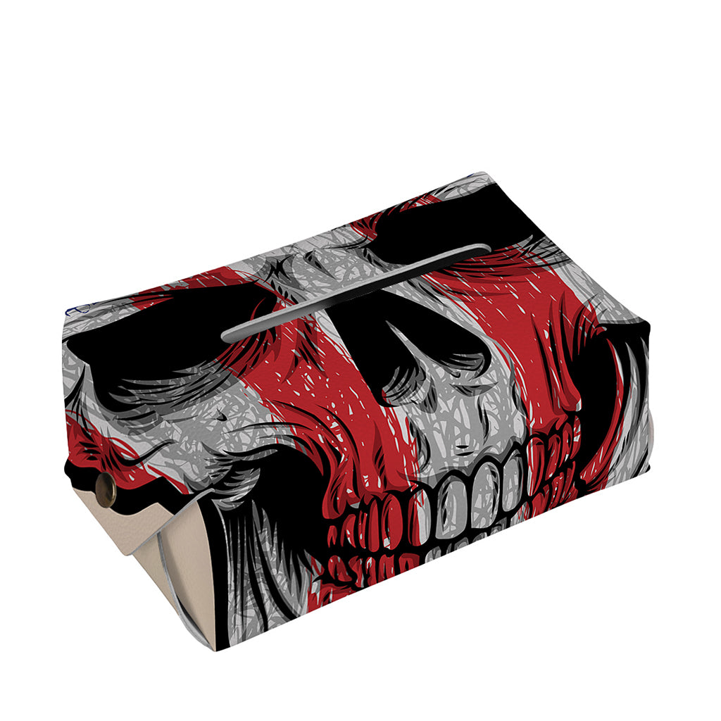 American Patriotic Skull Print Rectangle Tissue Box Cover