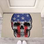 American Patriotic Skull Print Rubber Doormat