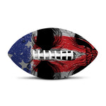 American Patriotic Skull Print Rugby Ball