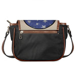 American Patriotic Skull Print Saddle Bag