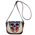 American Patriotic Skull Print Saddle Bag