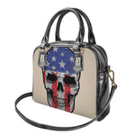 American Patriotic Skull Print Shoulder Handbag