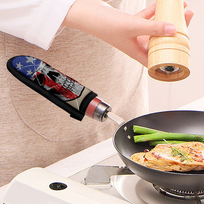 American Patriotic Skull Print Skillet Handle Cover