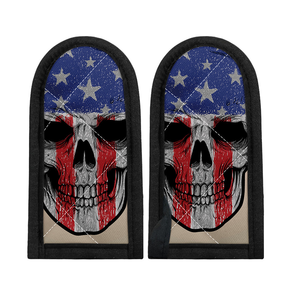 American Patriotic Skull Print Skillet Handle Cover