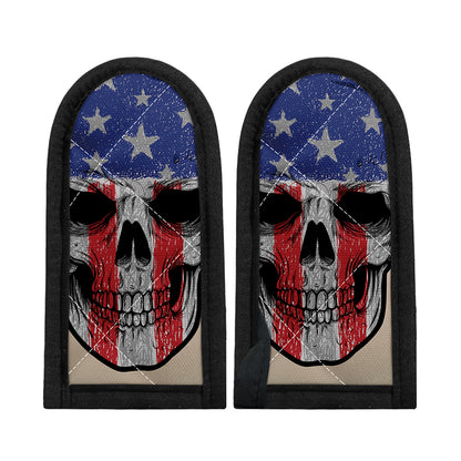 American Patriotic Skull Print Skillet Handle Cover
