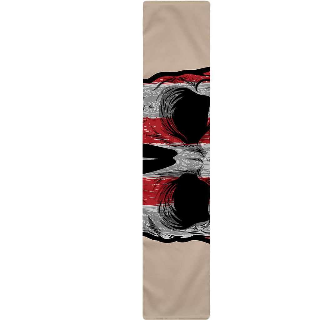 American Patriotic Skull Print Table Runner