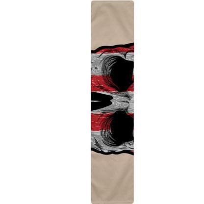American Patriotic Skull Print Table Runner