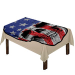 American Patriotic Skull Print Tablecloth