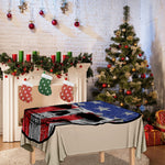 American Patriotic Skull Print Tablecloth