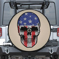 American Patriotic Skull Print Tire Cover With Camera Hole