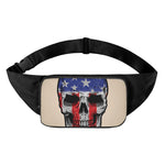 American Patriotic Skull Print Waist Bag