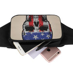 American Patriotic Skull Print Waist Bag