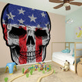 American Patriotic Skull Print Wall Sticker