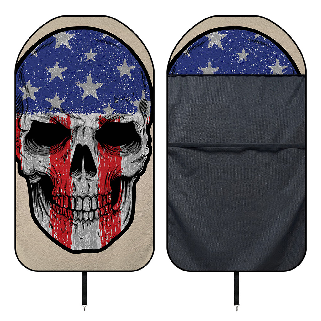 American Patriotic Skull Print Waterproof Car Seat Cover